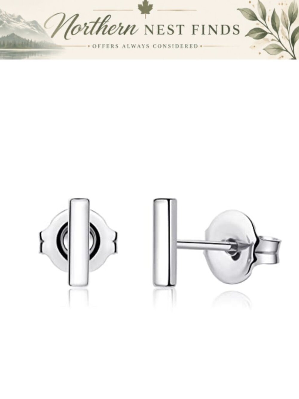 Titanium Hypoallergenic Stud Earrings for Sensitive Ears Premium High Polished